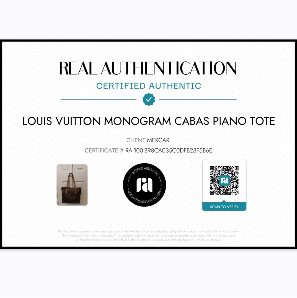 Traded ❤️ Louis Vuitton Monogram Cabas Piano Tote w/ COA and Dust bag - Picture 15 of 16